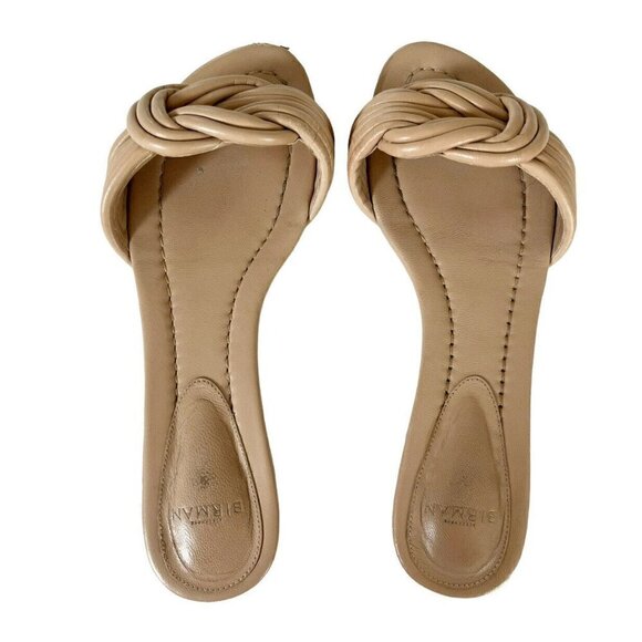 ALEXANDRE BIRMAN Women's Sz 35.5 Vicky Knotted Leather Slide Flat Sandals Sand - Picture 3 of 10